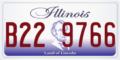 IL license plate B229766