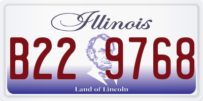 IL license plate B229768