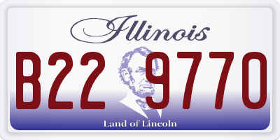 IL license plate B229770