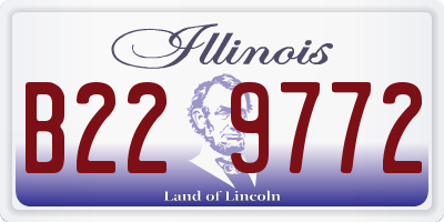 IL license plate B229772