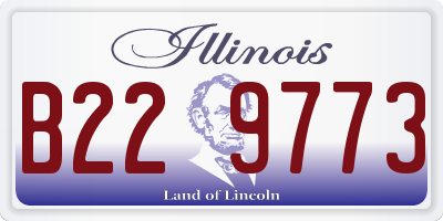 IL license plate B229773