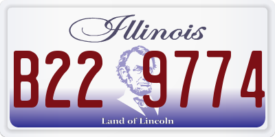 IL license plate B229774
