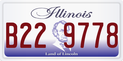 IL license plate B229778