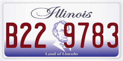 IL license plate B229783