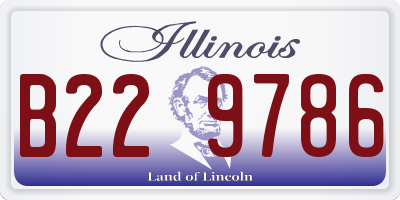 IL license plate B229786