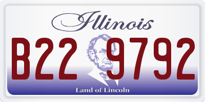 IL license plate B229792