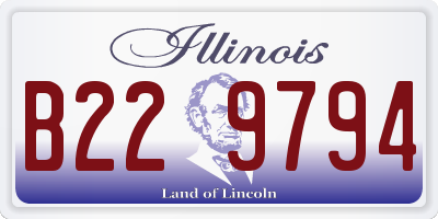 IL license plate B229794