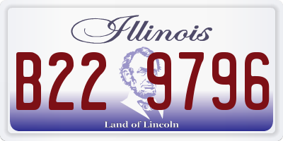 IL license plate B229796