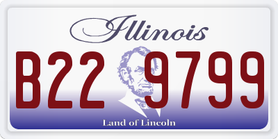 IL license plate B229799