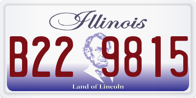 IL license plate B229815