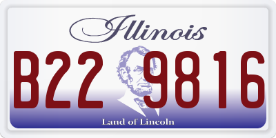 IL license plate B229816