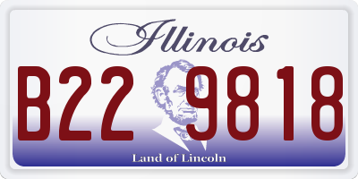 IL license plate B229818