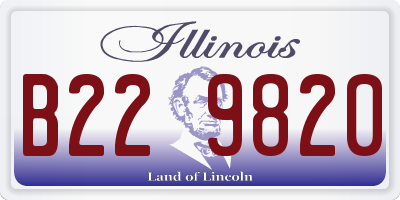 IL license plate B229820