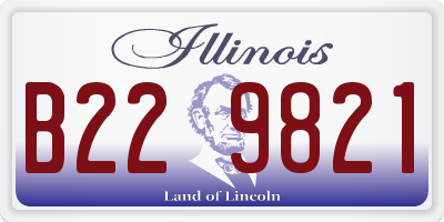 IL license plate B229821
