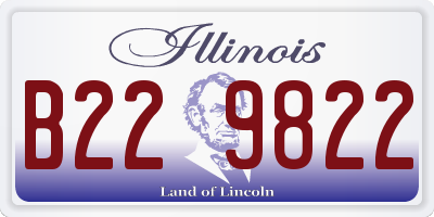 IL license plate B229822