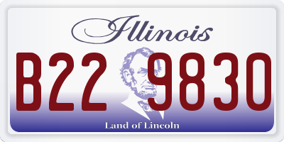 IL license plate B229830