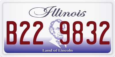 IL license plate B229832