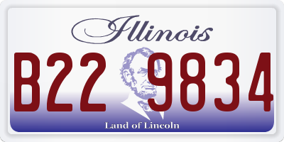 IL license plate B229834