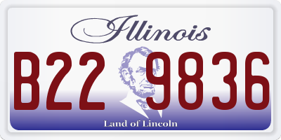 IL license plate B229836