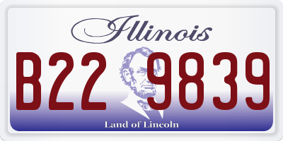IL license plate B229839