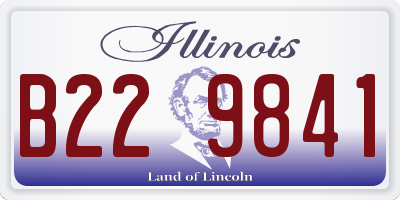 IL license plate B229841