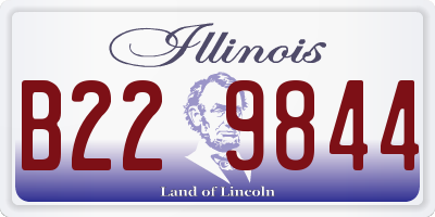 IL license plate B229844