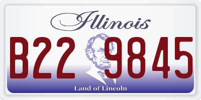 IL license plate B229845