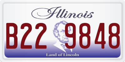 IL license plate B229848