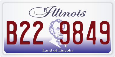 IL license plate B229849
