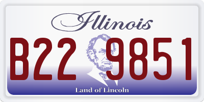 IL license plate B229851