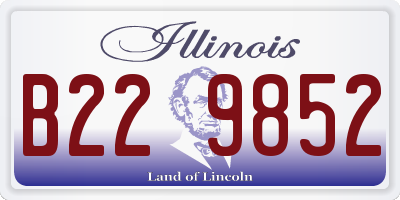 IL license plate B229852