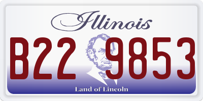 IL license plate B229853