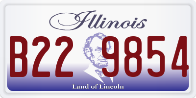 IL license plate B229854