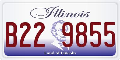 IL license plate B229855