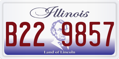 IL license plate B229857
