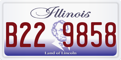IL license plate B229858