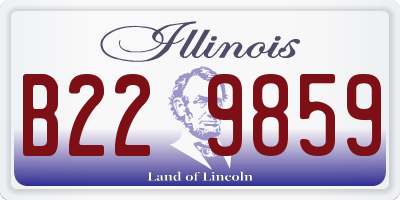 IL license plate B229859
