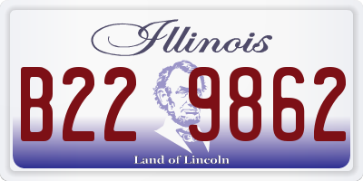 IL license plate B229862