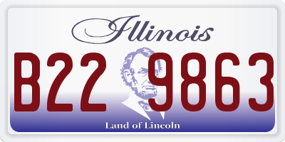 IL license plate B229863