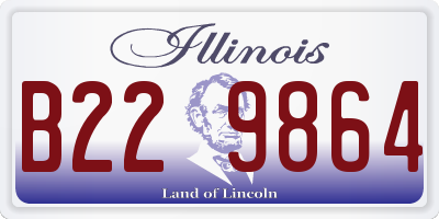 IL license plate B229864