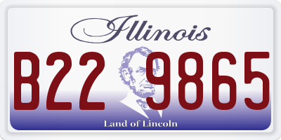 IL license plate B229865