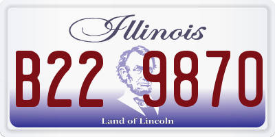 IL license plate B229870