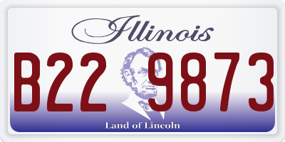 IL license plate B229873