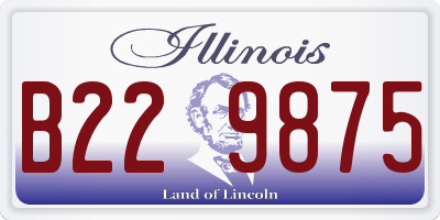 IL license plate B229875