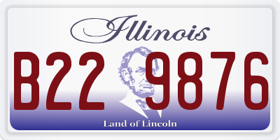 IL license plate B229876