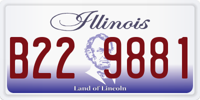IL license plate B229881