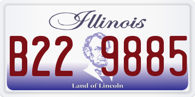 IL license plate B229885