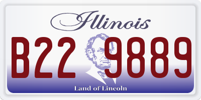 IL license plate B229889