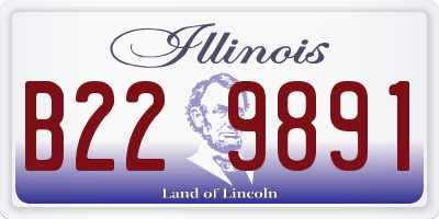 IL license plate B229891