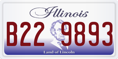 IL license plate B229893